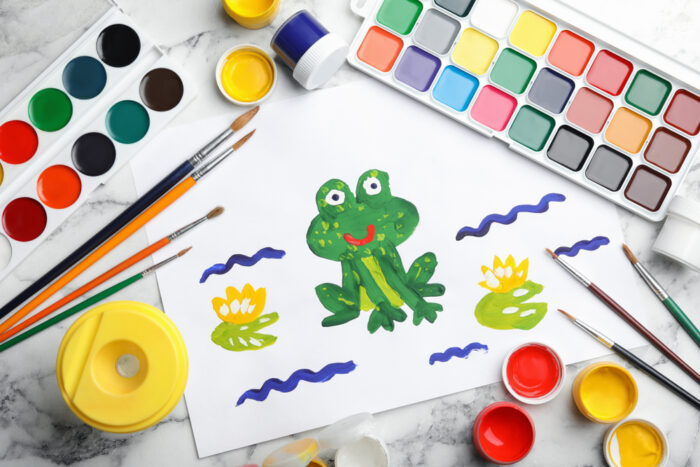 カエルのイラストのおまじない カエルのイラストのおまじない