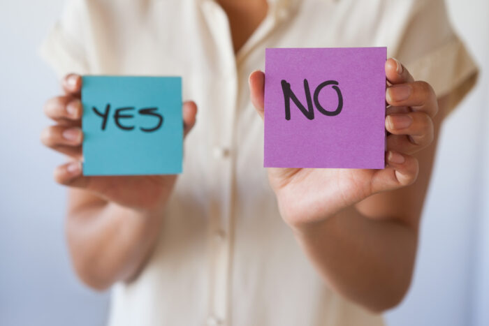 嫌なことに対しては毅然として「NO」と言う 嫌なことに対しては毅然として「NO」と言う